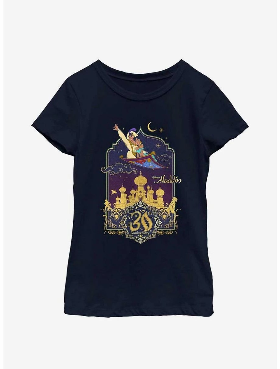 Youth | * Boxlunch Disney Aladdin 30Th Anniversary Aladdin & Jasmine Flying Carpet Youth Girls T-Shirt