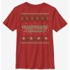 Youth | * Boxlunch Marvel Guardians Of The Galaxy Ugly Christmas Sweater Pattern Galaxy Youth T-Shirt