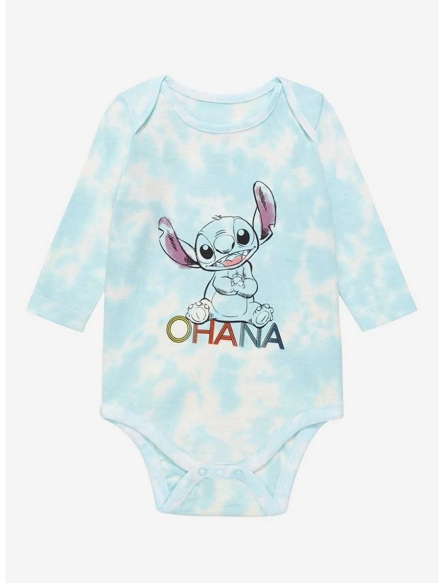 Infant | * Boxlunch Disney Lilo & Stitch Ohana Tie-Dye Long Sleeve Infant One-Piece