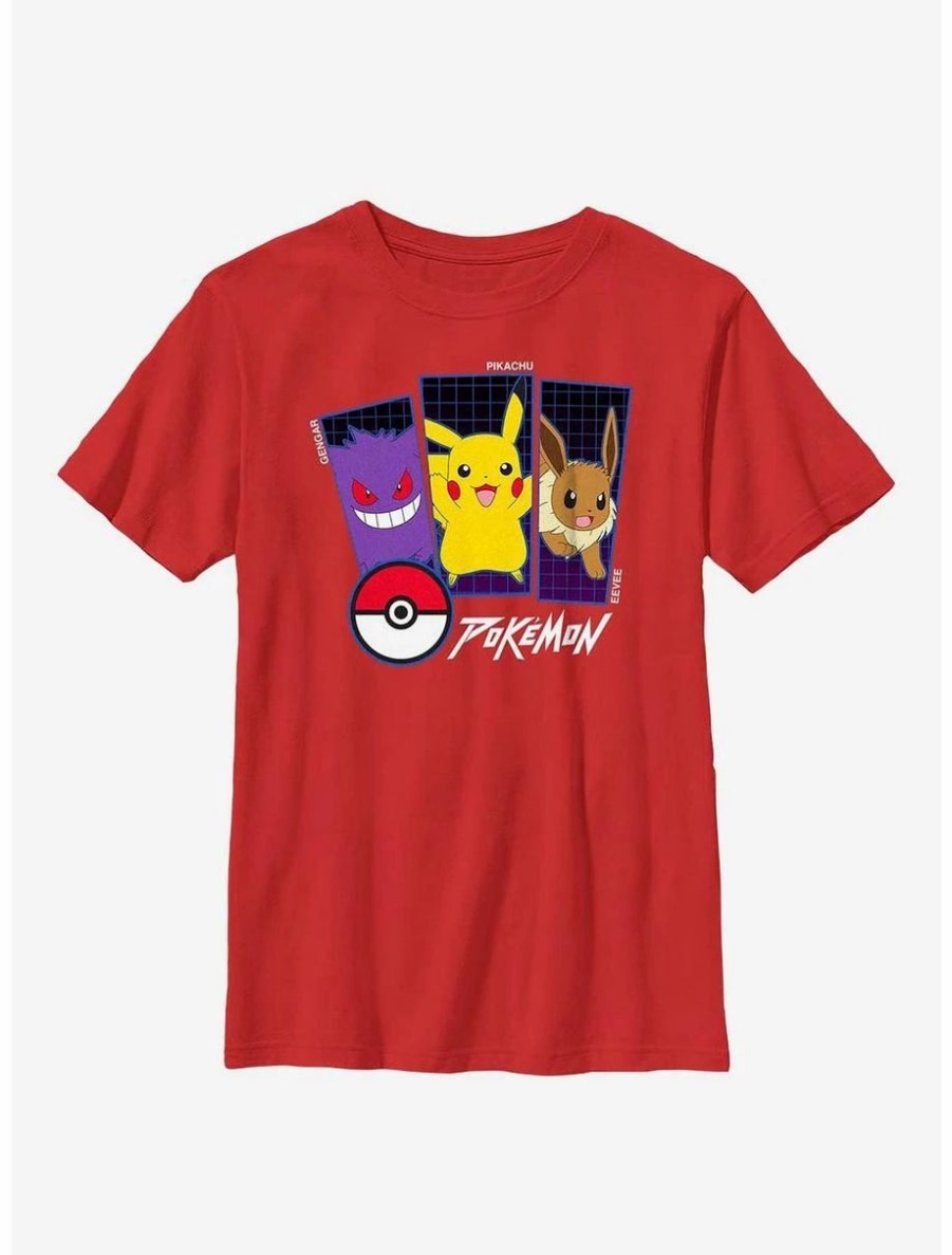 Youth | * Boxlunch Pokemon Gengar, Pikachu, & Eevee Youth T-Shirt