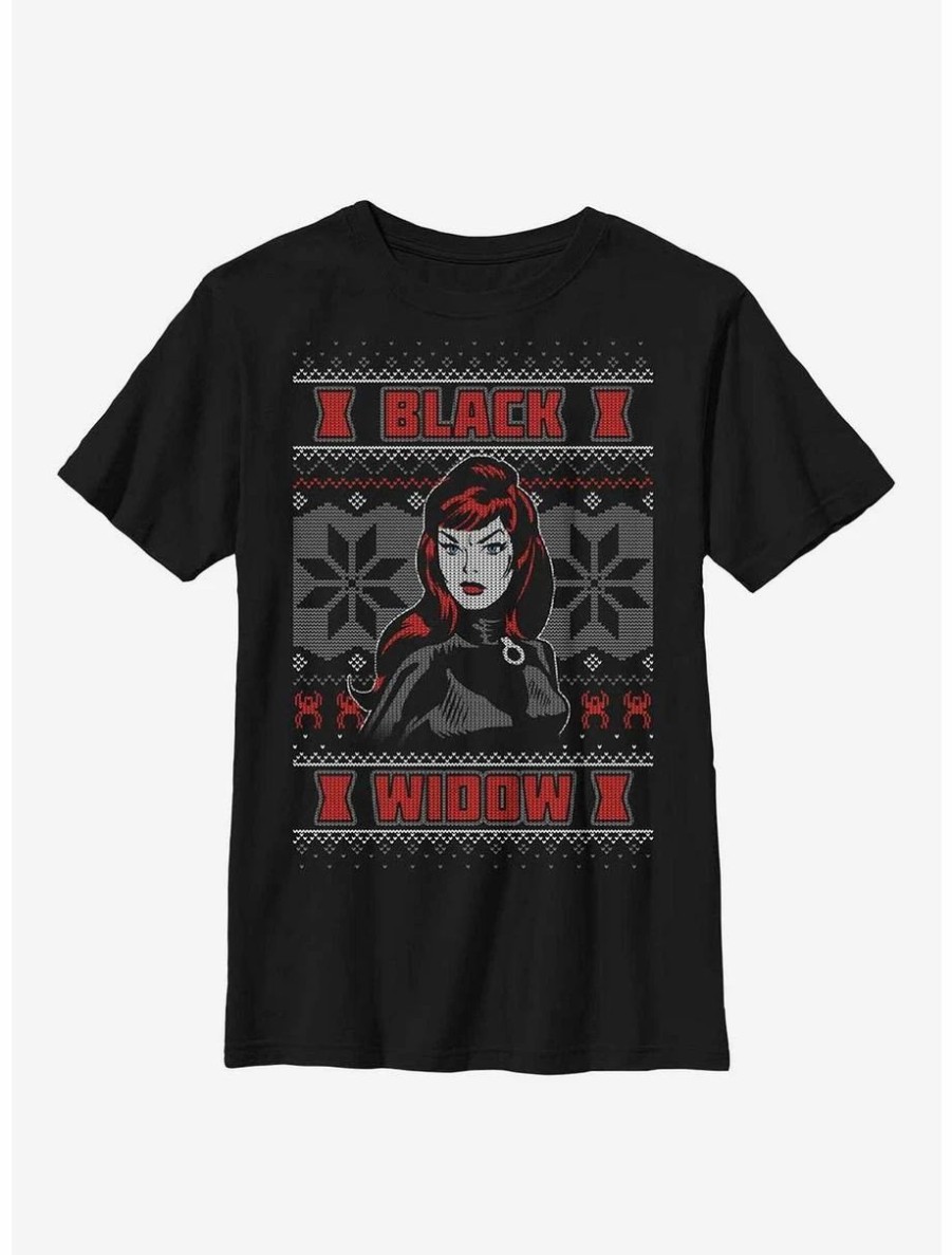 Youth | * Boxlunch Marvel Black Widow Ugly Christmas Youth T-Shirt