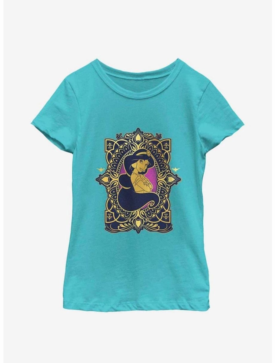 Youth | * Boxlunch Disney Aladdin 30Th Anniversary Jasmine Badge Youth Girls T-Shirt