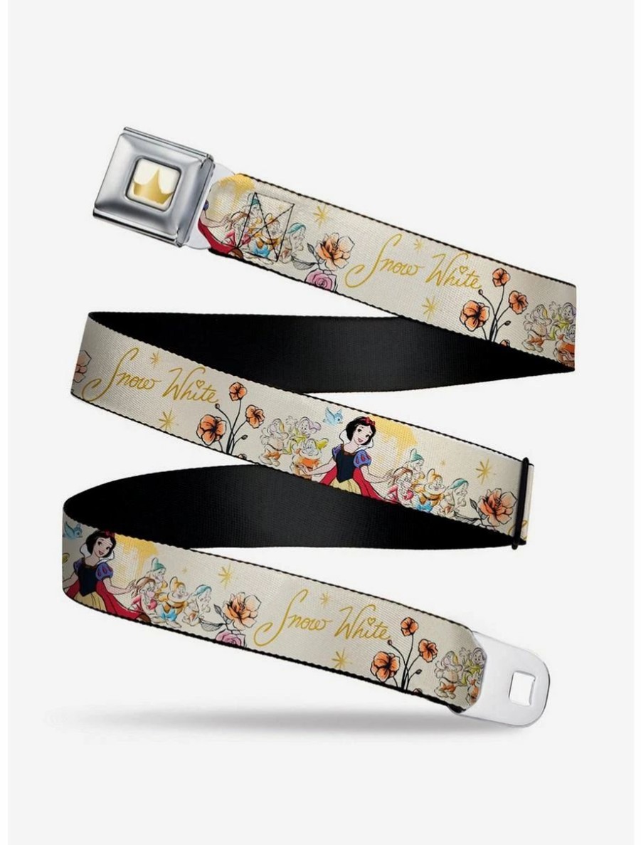 Accessories | * Boxlunch Disney Snow White Flowers Youth Seatbelt Belt