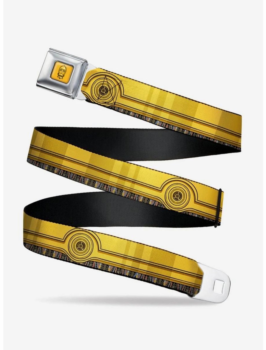 Accessories | * Boxlunch Star Wars C-3Po Wires Youth Seatbelt Belt