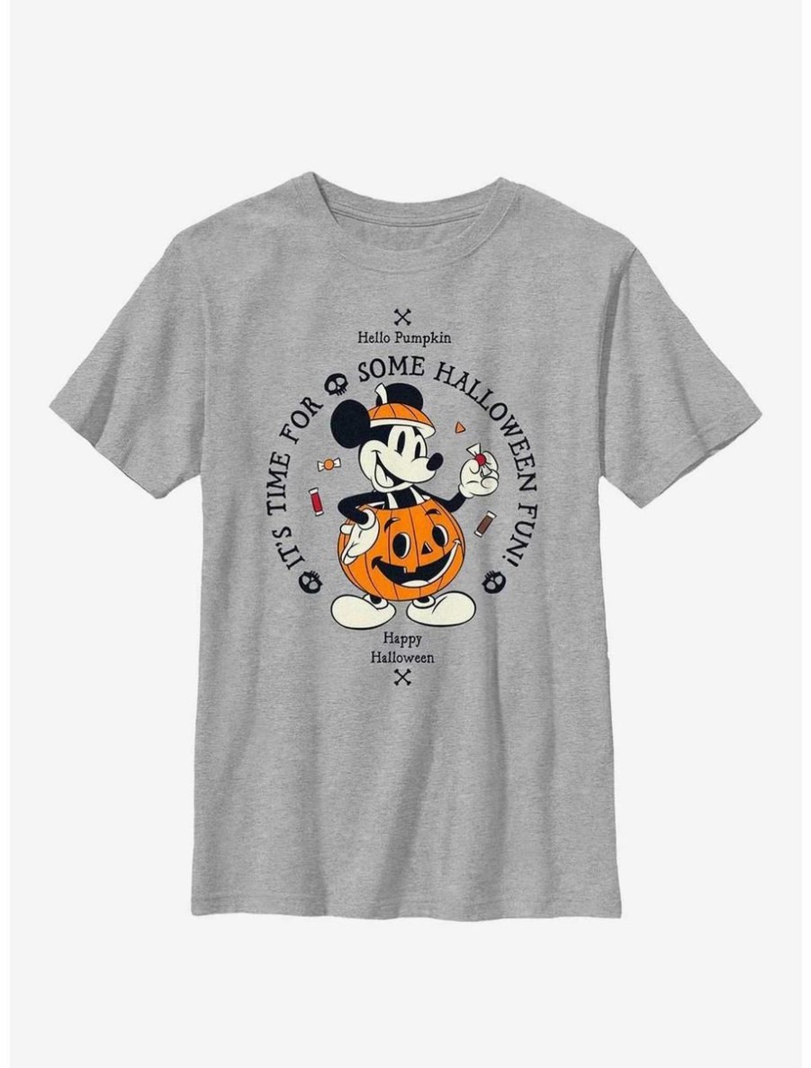 Youth | * Boxlunch Disney Mickey Mouse Time For Halloween Pumpkin Mickey Youth T-Shirt