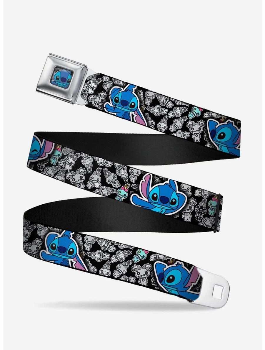 Accessories | * Boxlunch Disney Lilo & Stitch Stitch Poses Mini Scrump Scattered Youth Seatbelt Belt