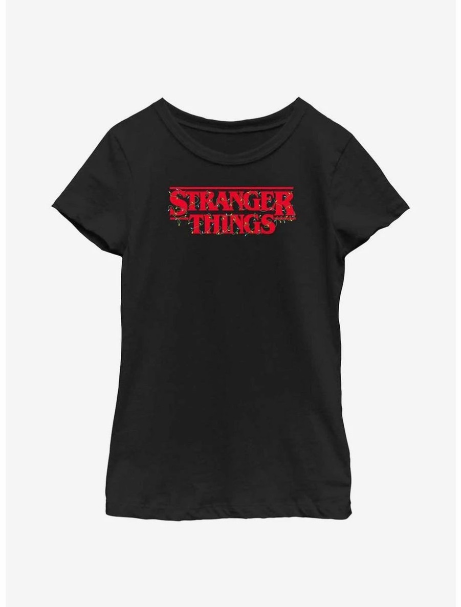 Youth | * Boxlunch Stranger Things Christmas Lights Logo Youth Girls T-Shirt