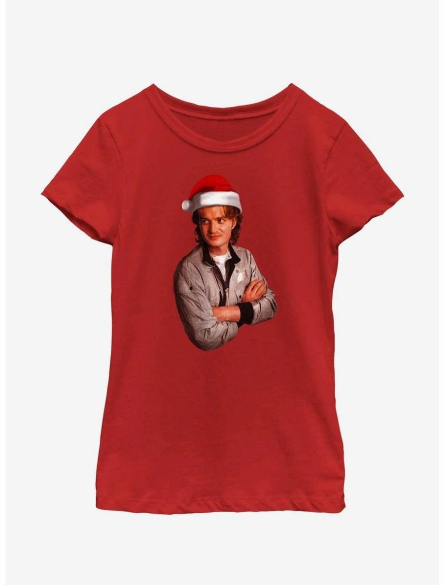 Youth | * Boxlunch Stranger Things Santa Steve Youth Girls T-Shirt