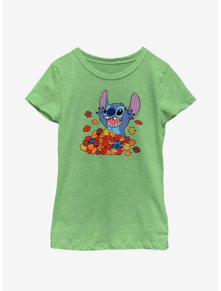 Youth | * Boxlunch Disney Lilo & Stitch Leaf Pile Youth Girls T-Shirt