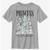 Youth | * Boxlunch Disney Princesses Outline Group Stack Youth T-Shirt