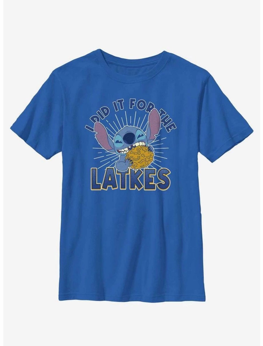 Youth | * Boxlunch Disney Lilo & Stitch Did It For Hanukkah Latkes Youth T-Shirt