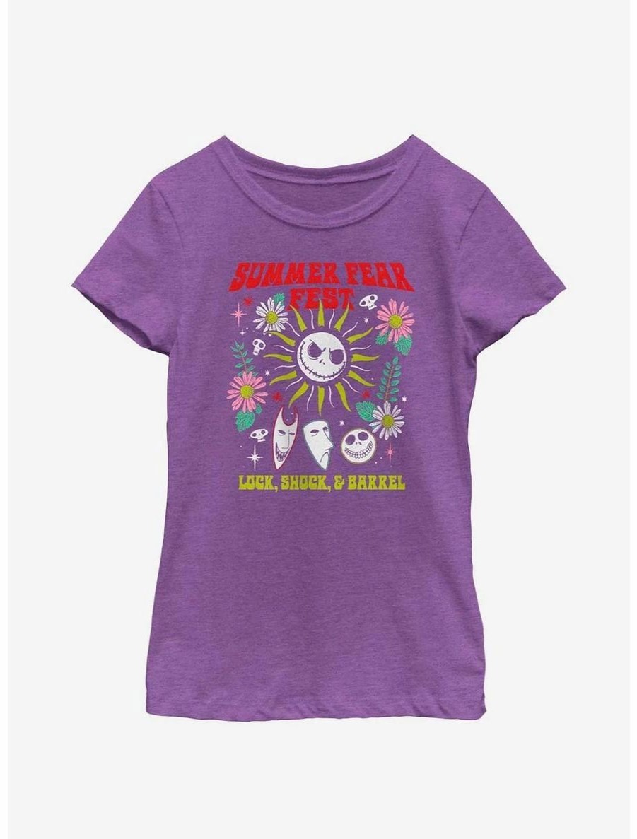 Youth | * Boxlunch Disney The Nightmare Before Christmas Summer Back Youth Girls T-Shirt