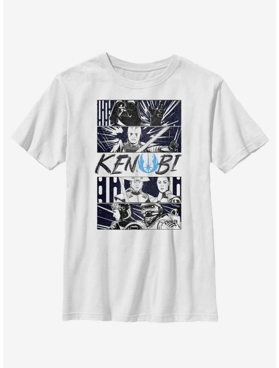 Youth | * Boxlunch Star Wars Obi-Wan Kenobi Inquisitor Battle Panels Youth T-Shirt