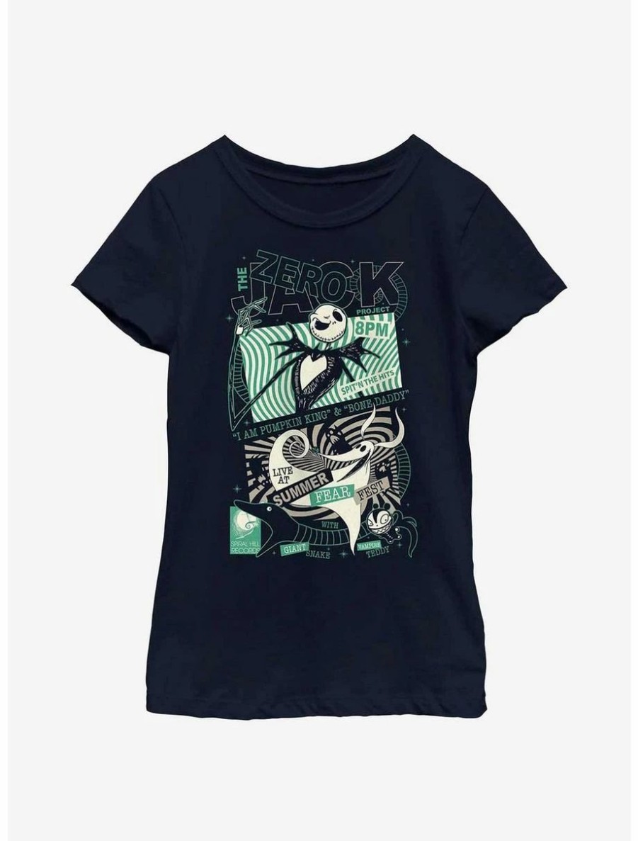 Youth | * Boxlunch Disney The Nightmare Before Christmas Jack & Zero Fear Fest Poster Youth Girls T-Shirt