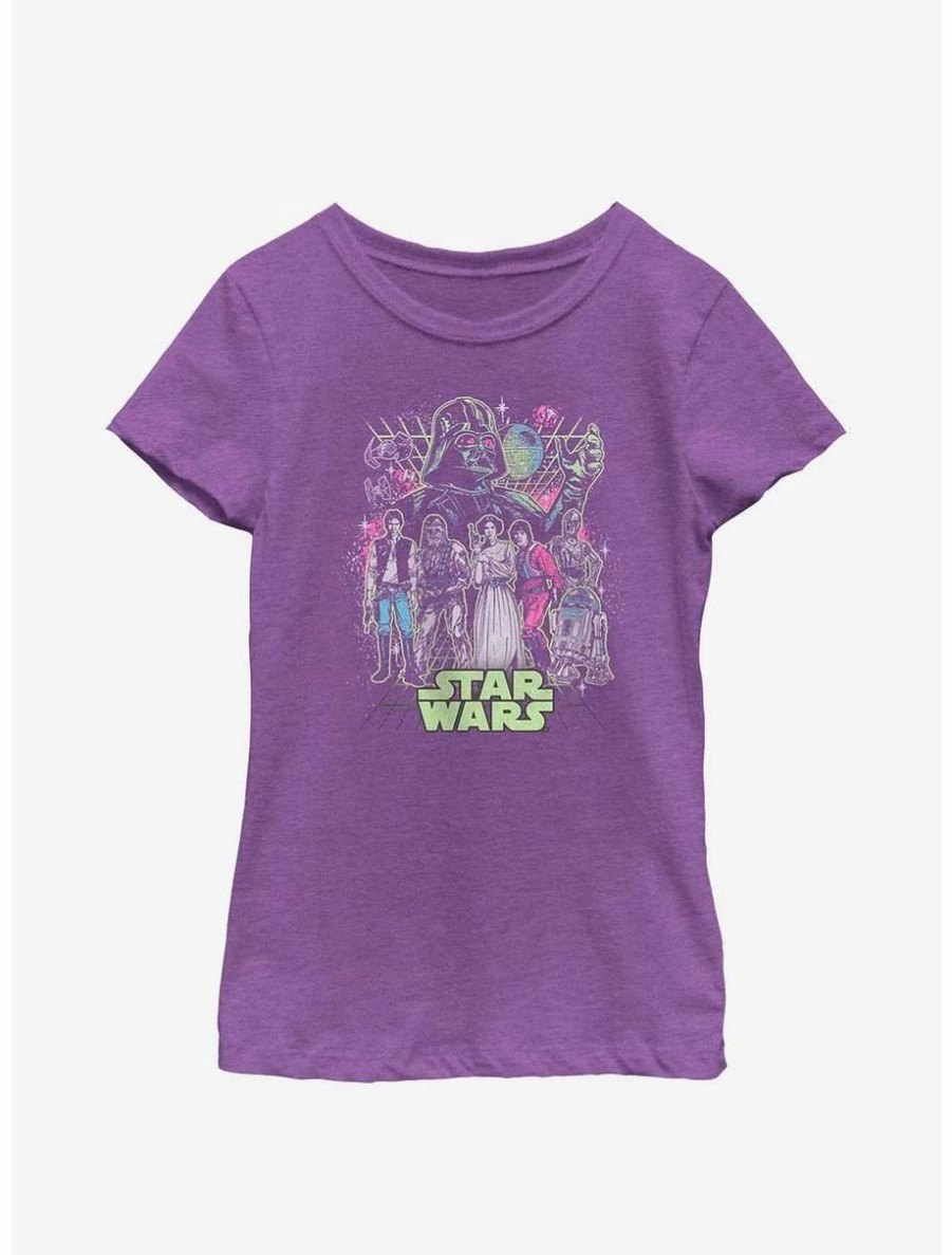 Youth | * Boxlunch Star Wars Neon Grid Group Youth Girls T-Shirt