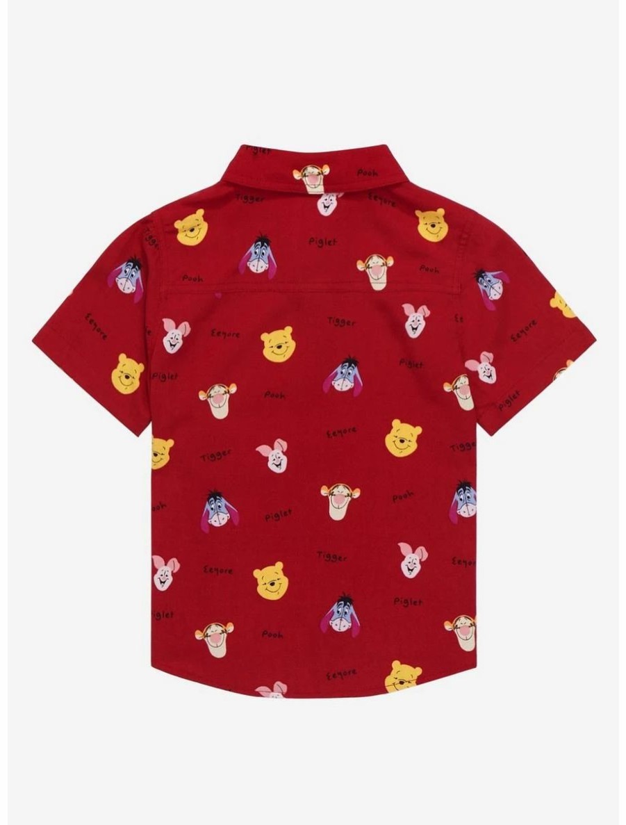 Toddler | * Disney Winnie The Pooh Hundred Acre Wood Friend Portraits Toddler Woven Button-Up Boxlunch Exclusive