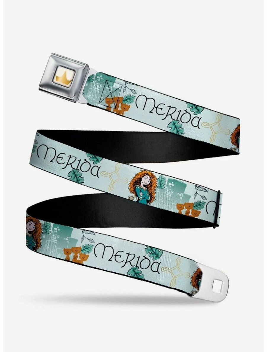 Accessories | * Boxlunch Disney Pixar Brave Merida Castle And Three Bear Brothers Youth Seatbelt Belt