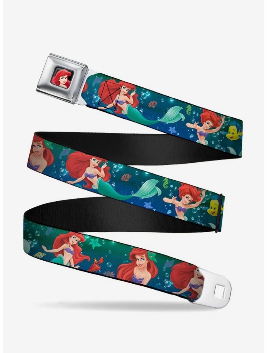 Accessories | * Boxlunch Disney The Little Mermaid Ariel Poses Flounder Youth Seatbelt Belt