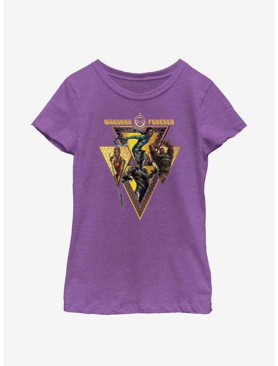 Youth | * Boxlunch Marvel Black Panther: Wakanda Forever Warrior Heroes Badge Youth Girls T-Shirt