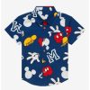 Toddler | * Disney Mickey Mouse Icons Allover Print Toddler Woven Button-Up Boxlunch Exclusive