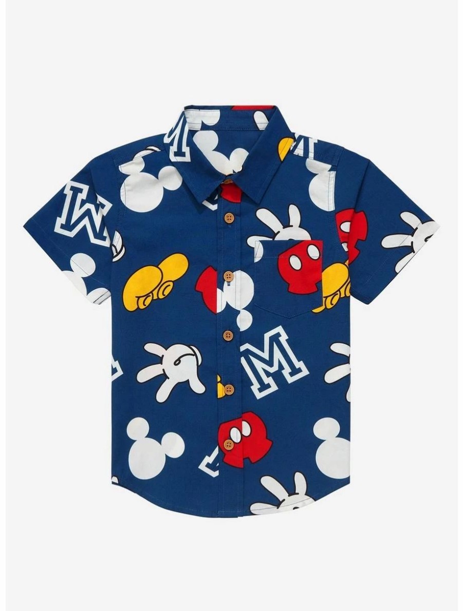 Toddler | * Disney Mickey Mouse Icons Allover Print Toddler Woven Button-Up Boxlunch Exclusive