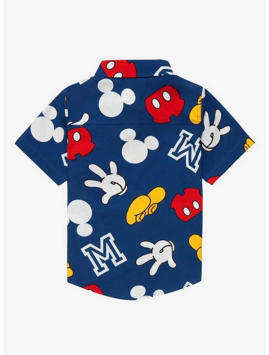 Toddler | * Disney Mickey Mouse Icons Allover Print Toddler Woven Button-Up Boxlunch Exclusive