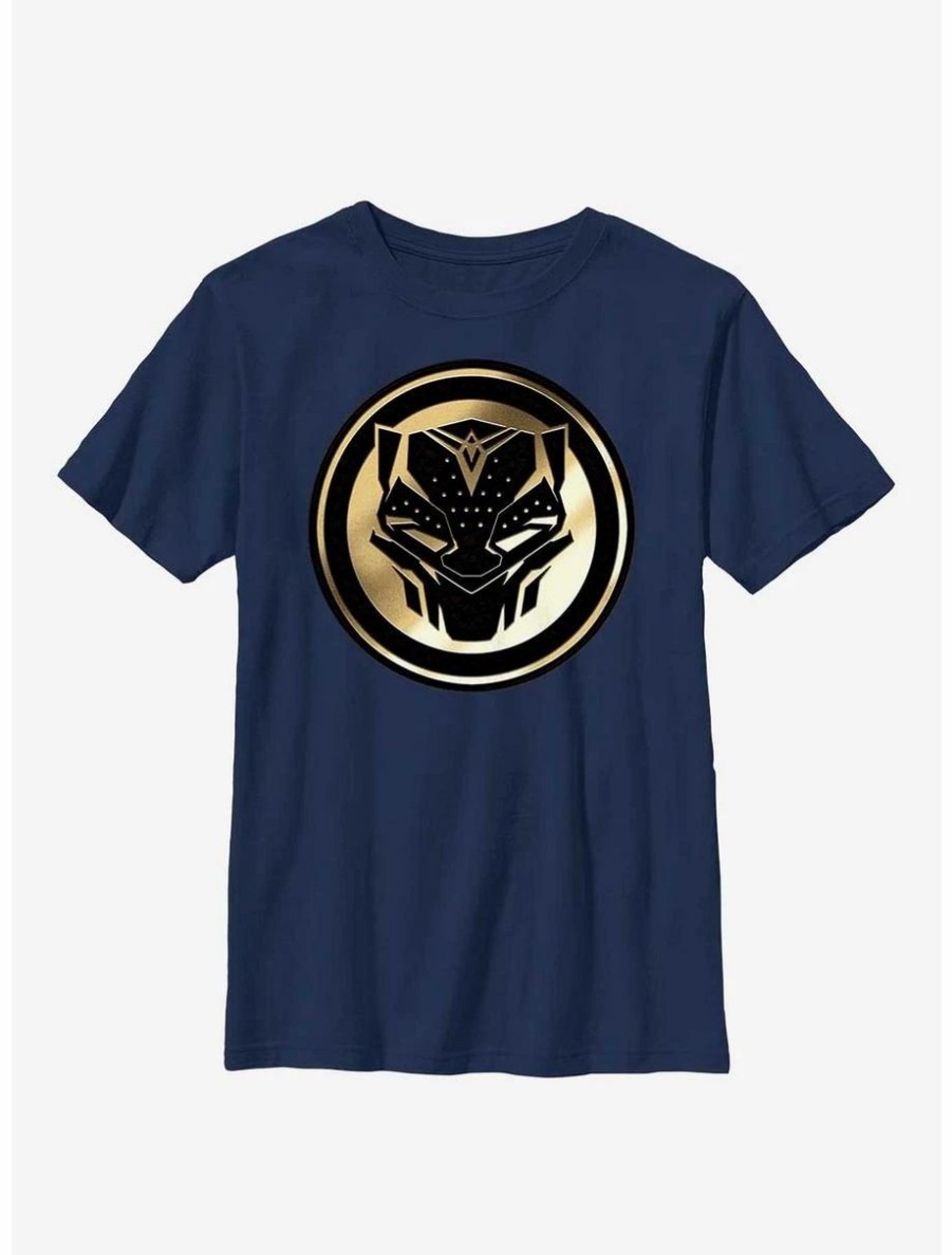 Youth | * Boxlunch Marvel Black Panther: Wakanda Forever Golden Emblem Youth T-Shirt