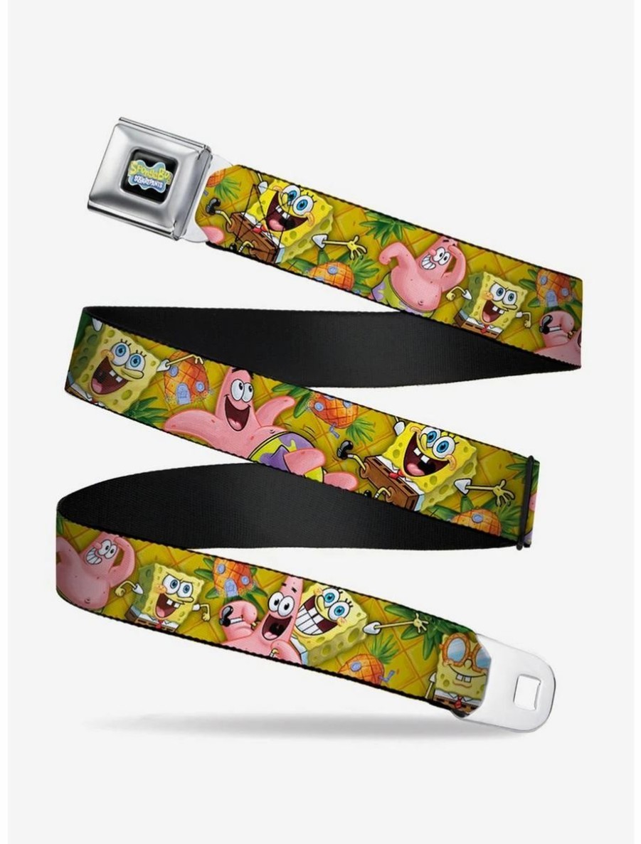 Accessories | * Boxlunch Spongebob Squarepants Patrick Starfish Poses Pineapple Youth Seatbelt Belt