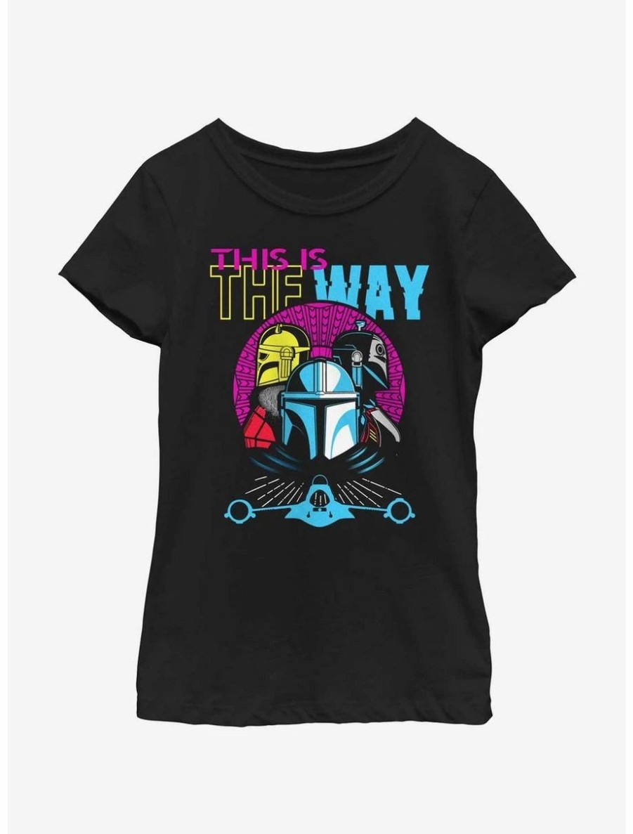 Youth | * Boxlunch Star Wars The Mandalorian Hyper Sunset This Is The Way Youth Girls T-Shirt